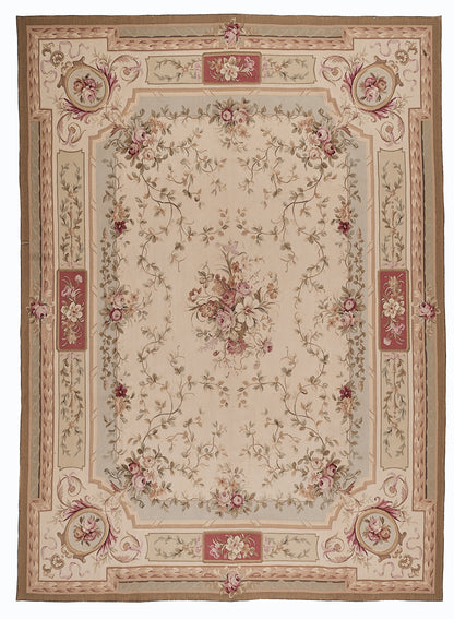 463 Antique 19th C Design Aubusson Rug