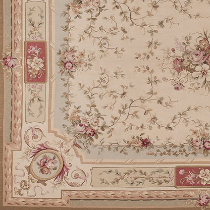 463 Antique 19th C Design Aubusson Rug