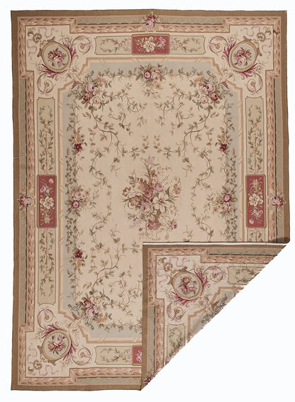 463 Antique 19th C Design Aubusson Rug