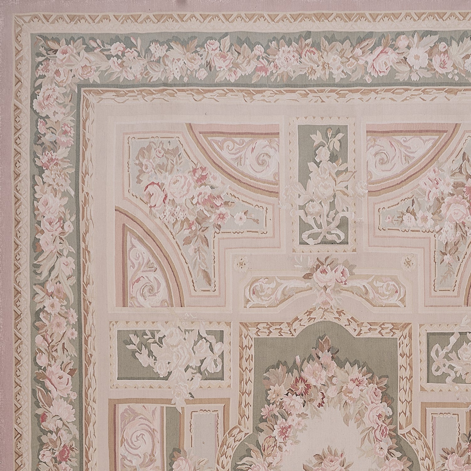 465 Antique 19th C Design Aubusson Rug