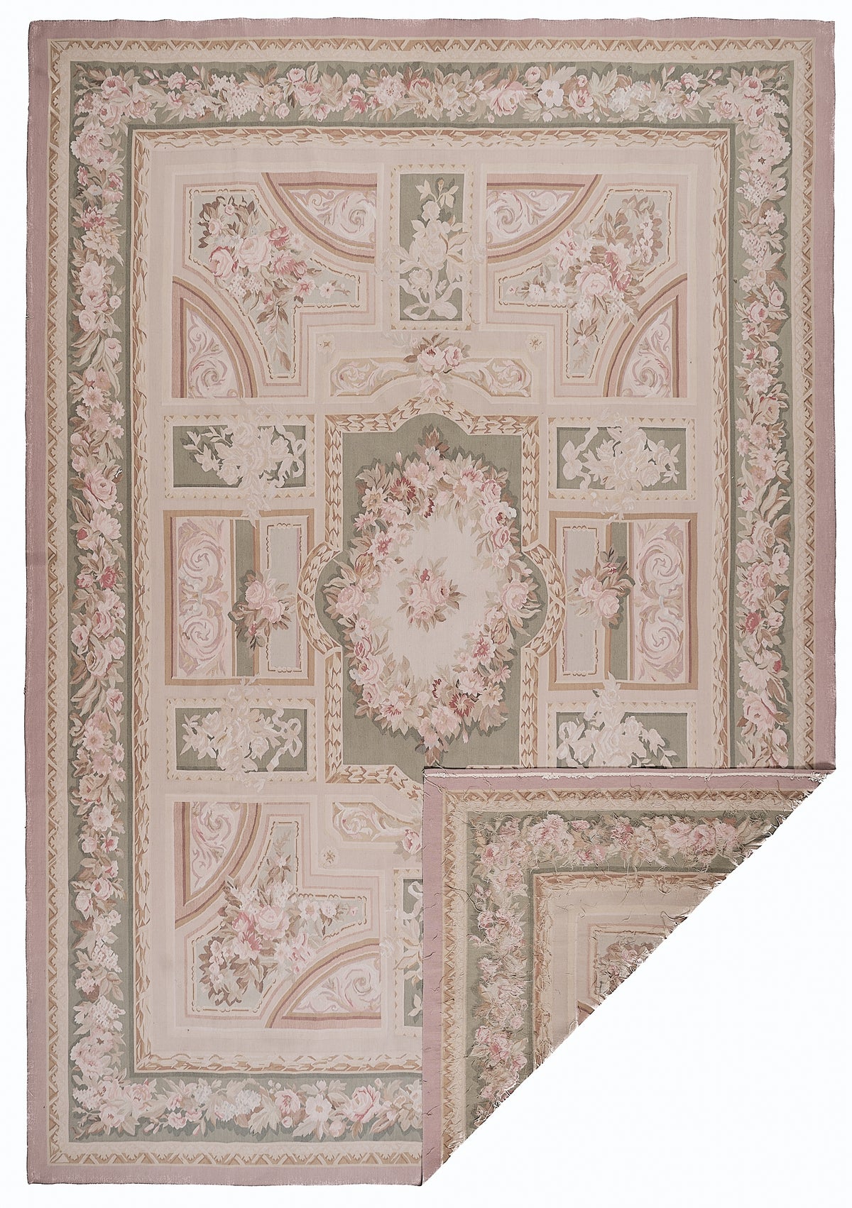465 Antique 19th C Design Aubusson Rug