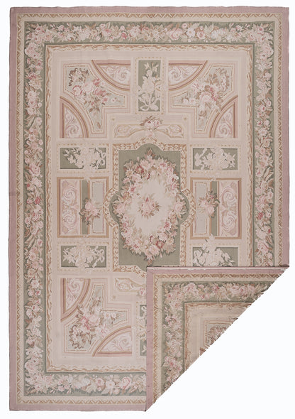 465 Antique 19th C Design Aubusson Rug