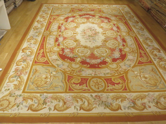 468 Antique 19th C Design Aubusson Rug