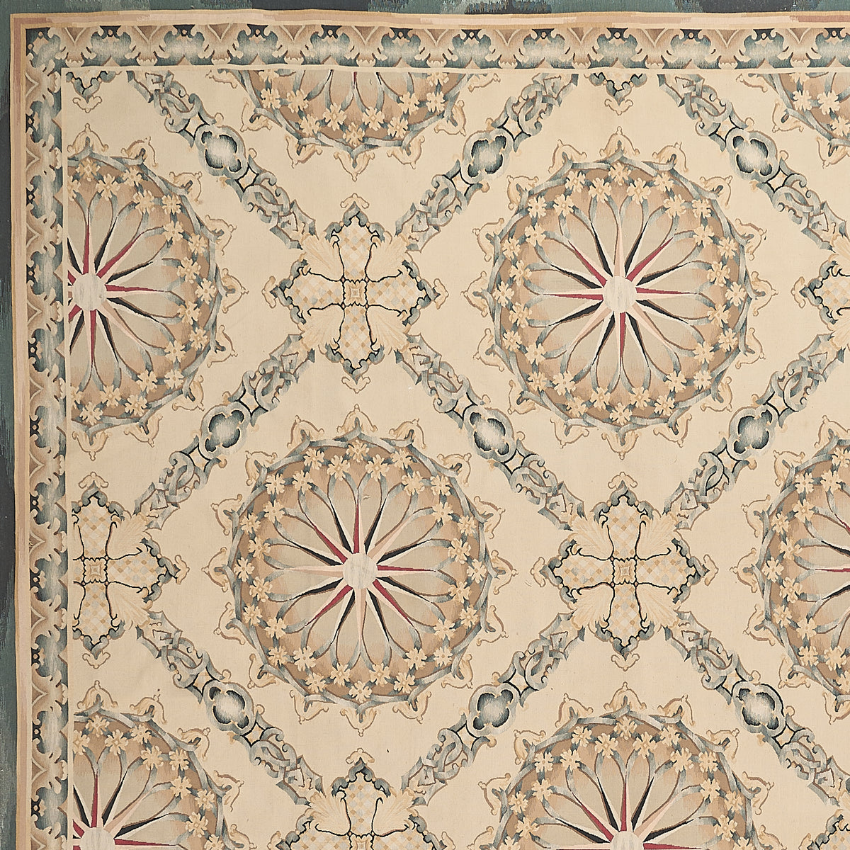 470 Antique 19th C Design Aubusson Rug