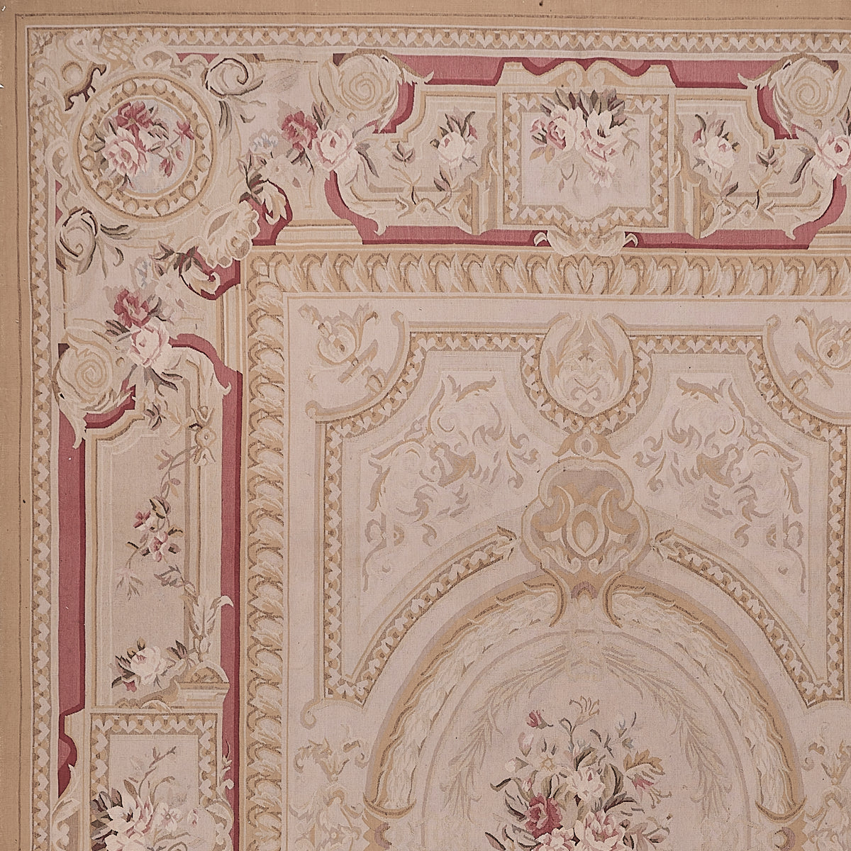 471 Antique 19th C Design Aubusson Rug