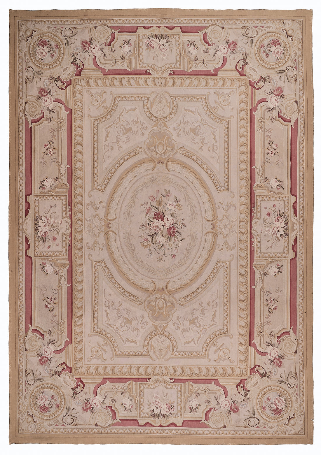 473 Antique 19th C Design Aubusson Rug
