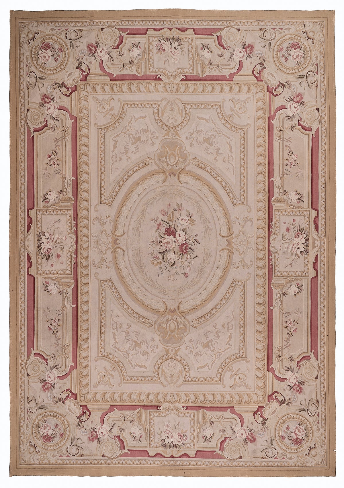 473 Antique 19th C Design Aubusson Rug