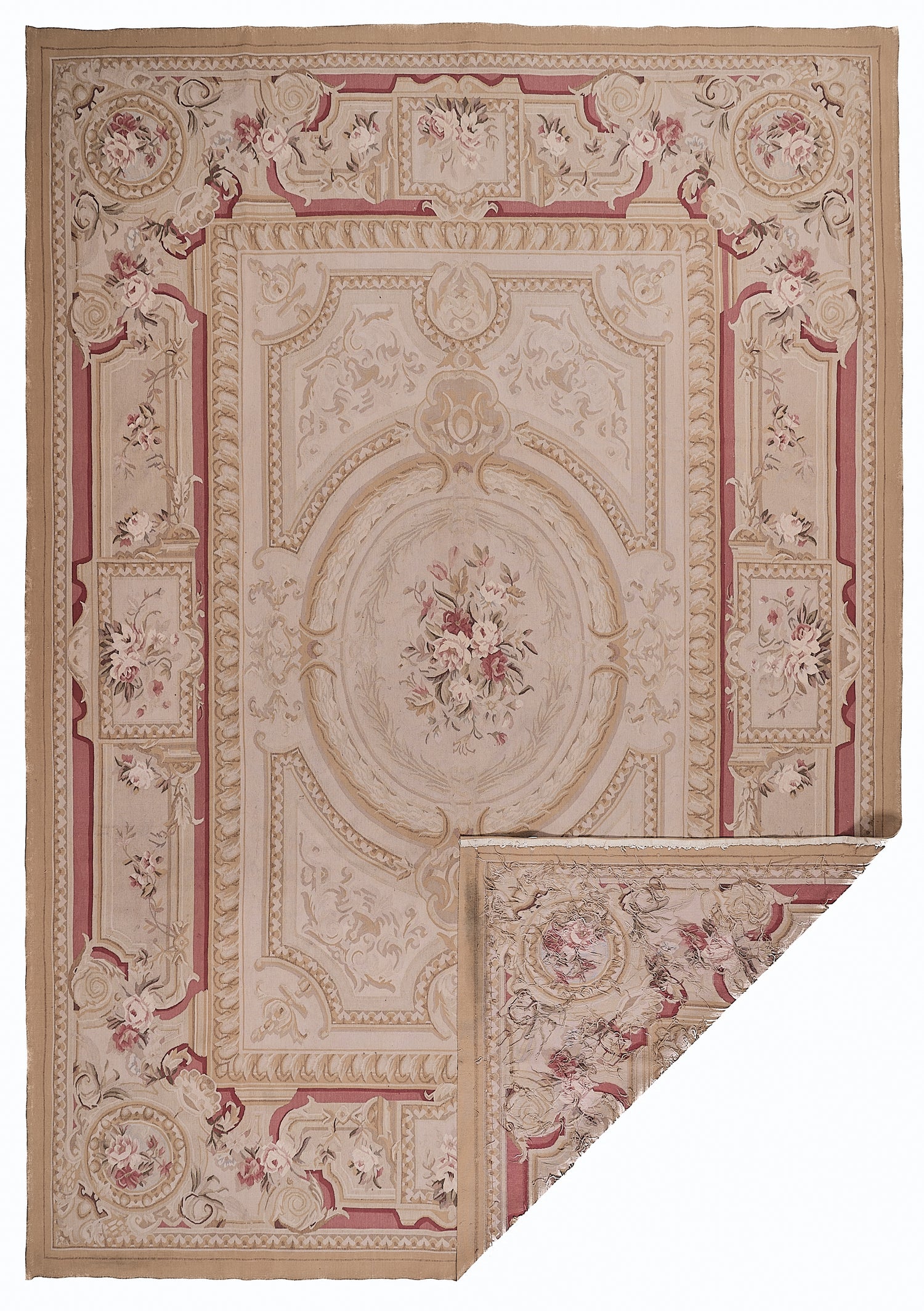 473 Antique 19th C Design Aubusson Rug