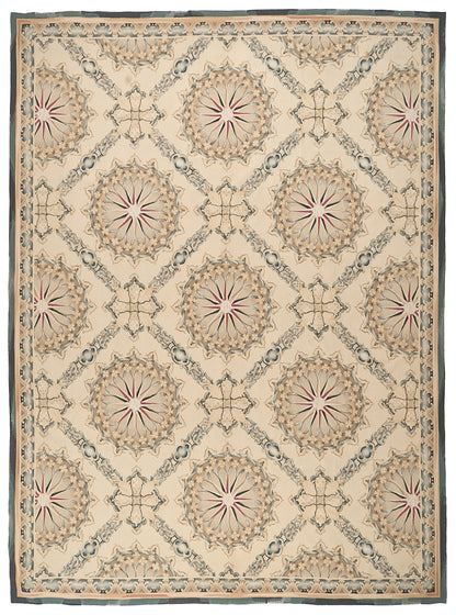 476 Antique 19th C Design Aubusson Rug