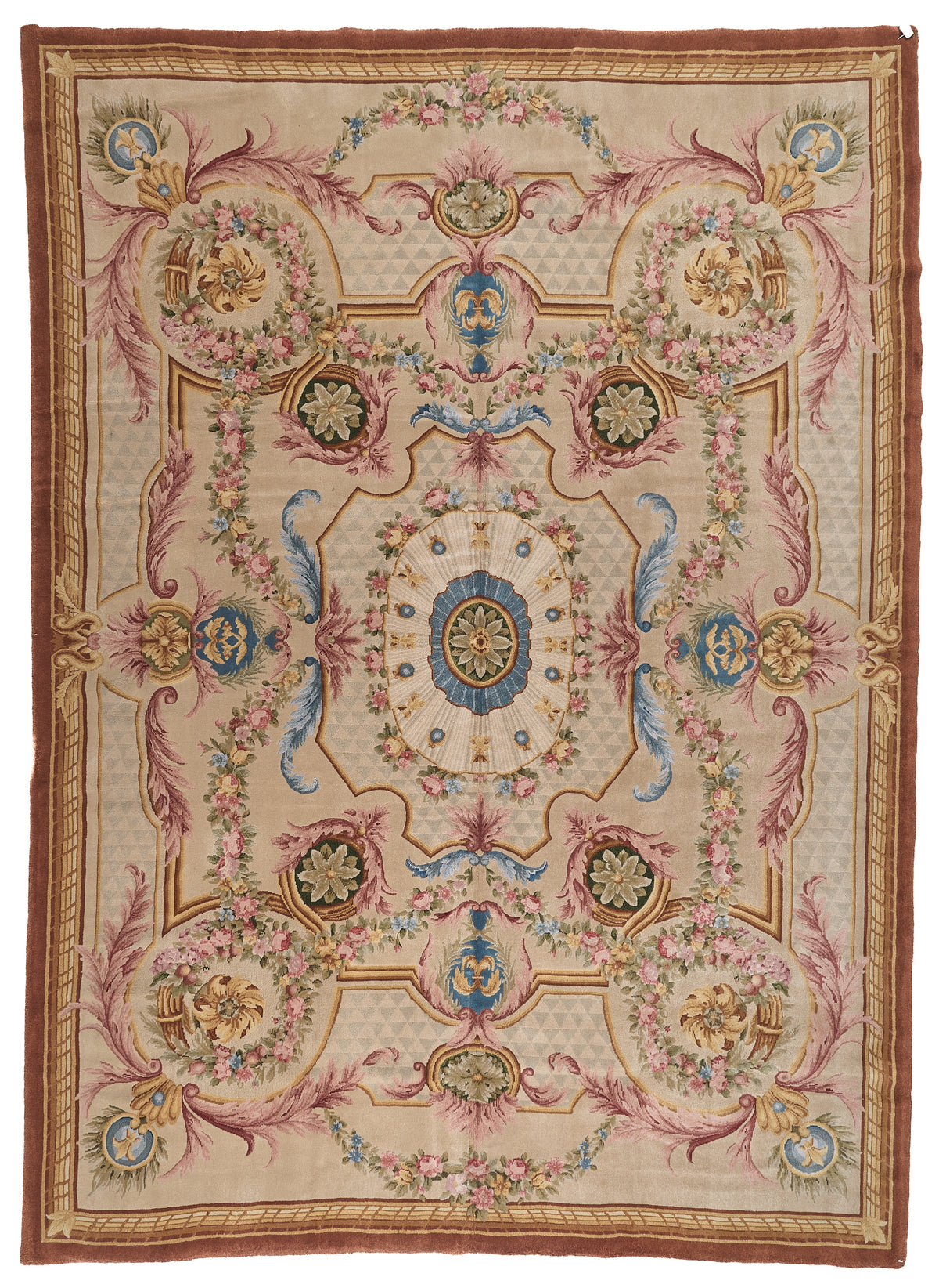 8025 Hand Knotted Savonnerie Carpet