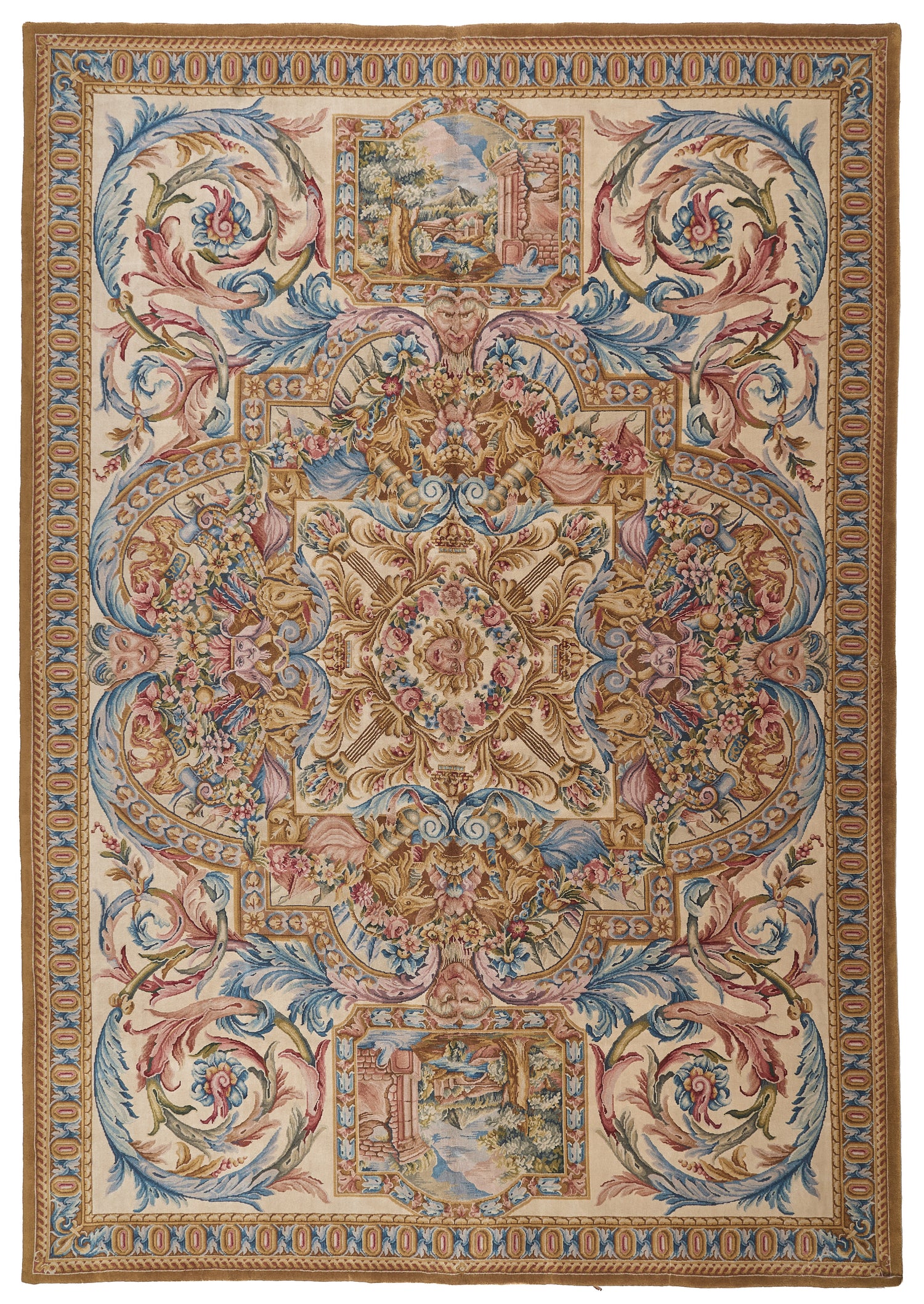 8026 Hand Knotted Savonnerie Carpet