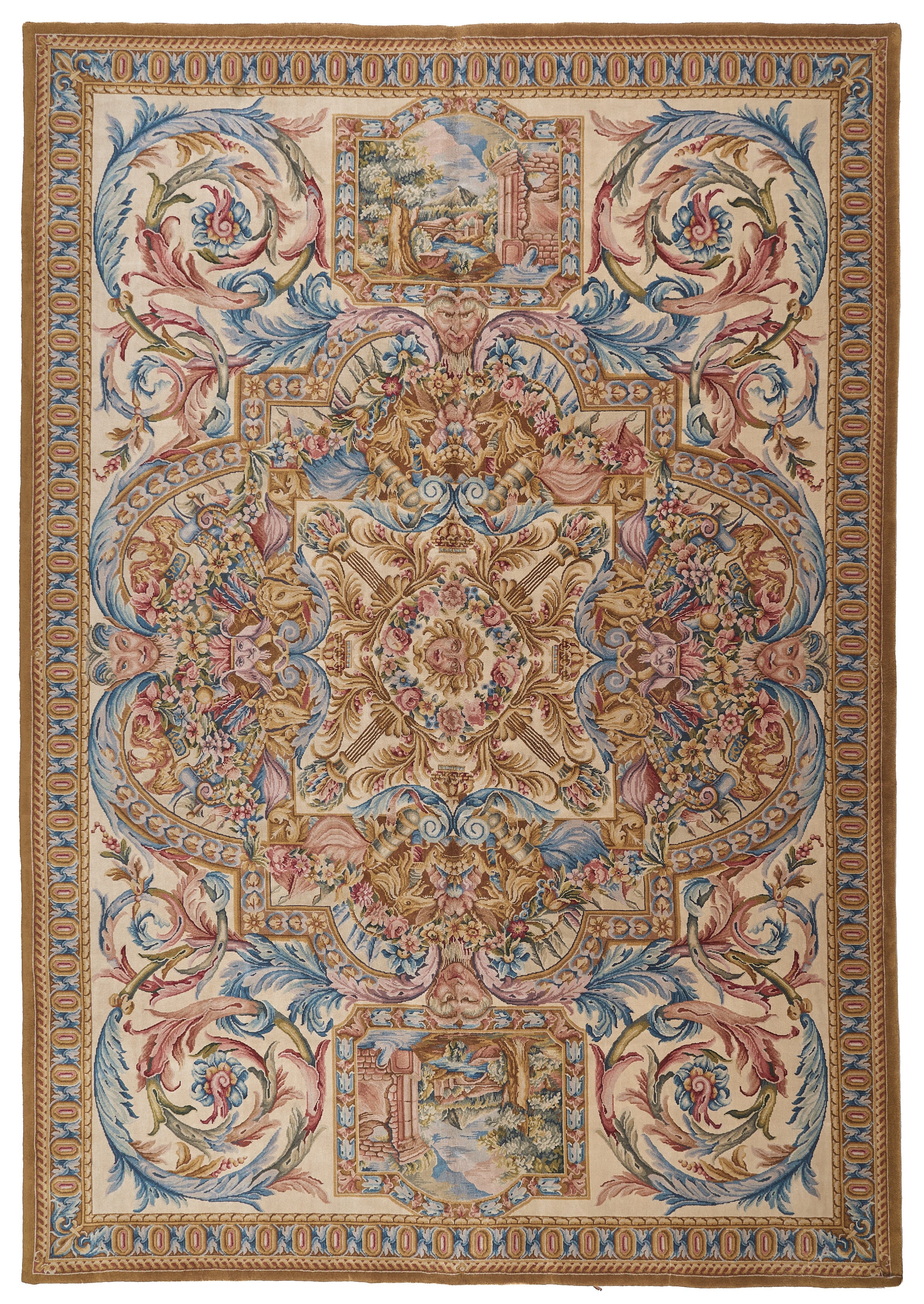 8026 Hand Knotted Savonnerie Carpet