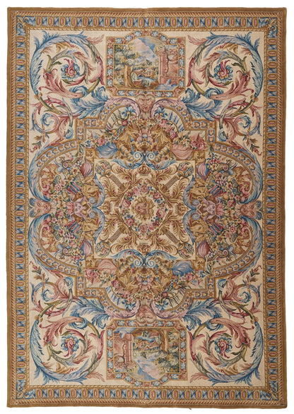 8026 Hand Knotted Savonnerie Carpet