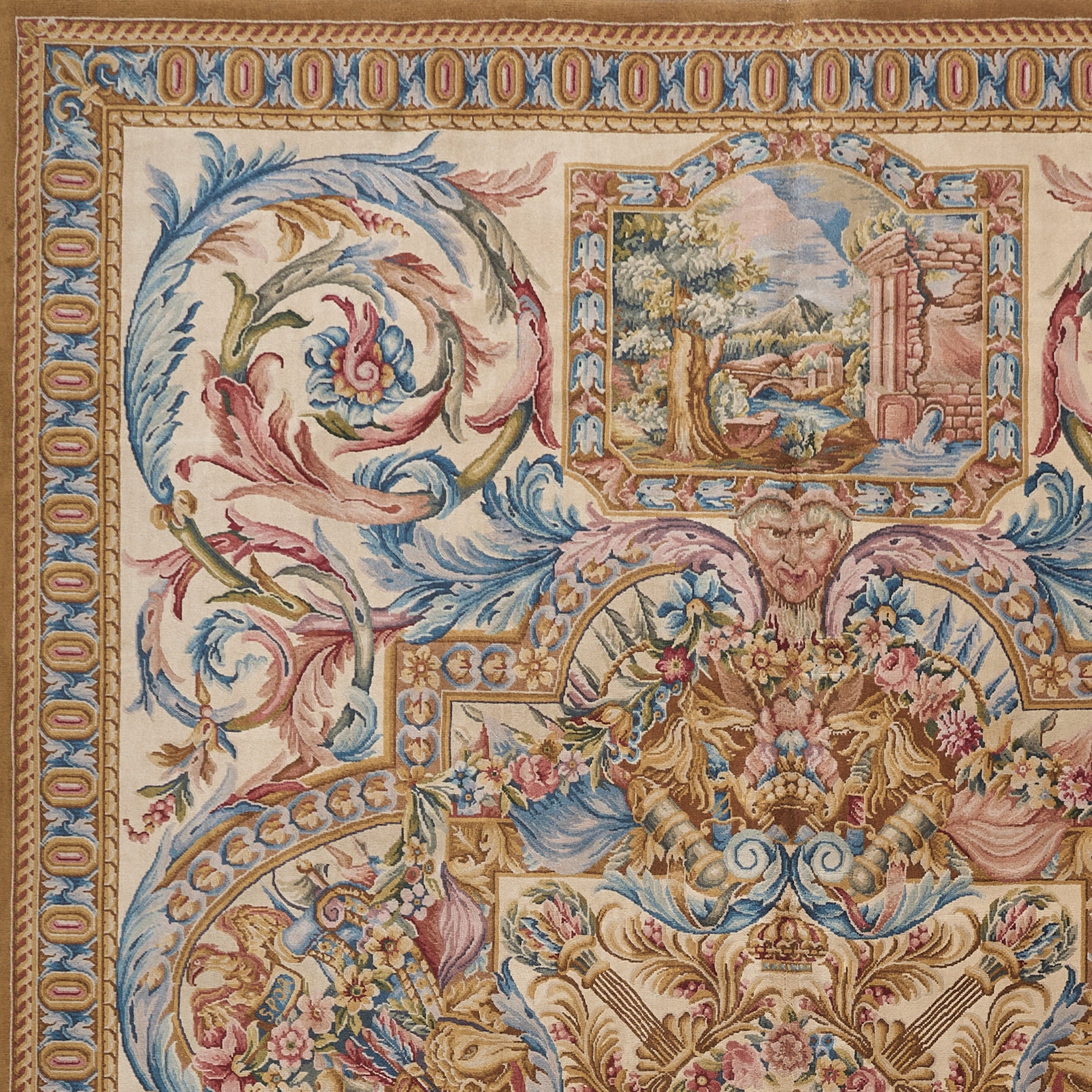 8026 Hand Knotted Savonnerie Carpet