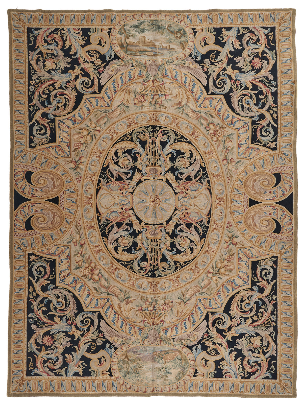 8027 Hand Knotted Savonnerie Carpet