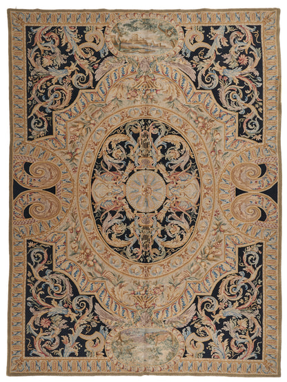 8027 Hand Knotted Savonnerie Carpet