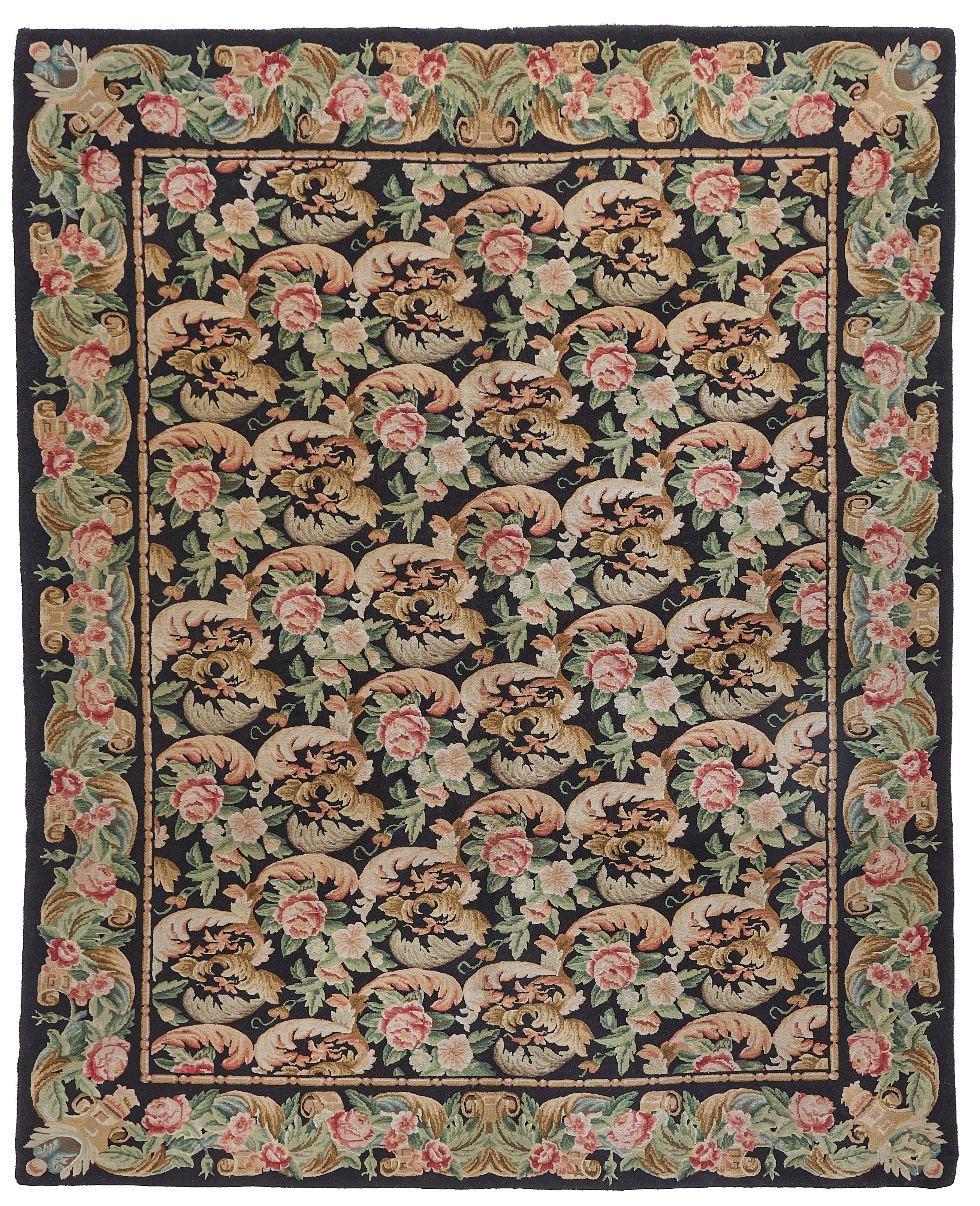 8049 Hand Knotted Savonnerie Carpet