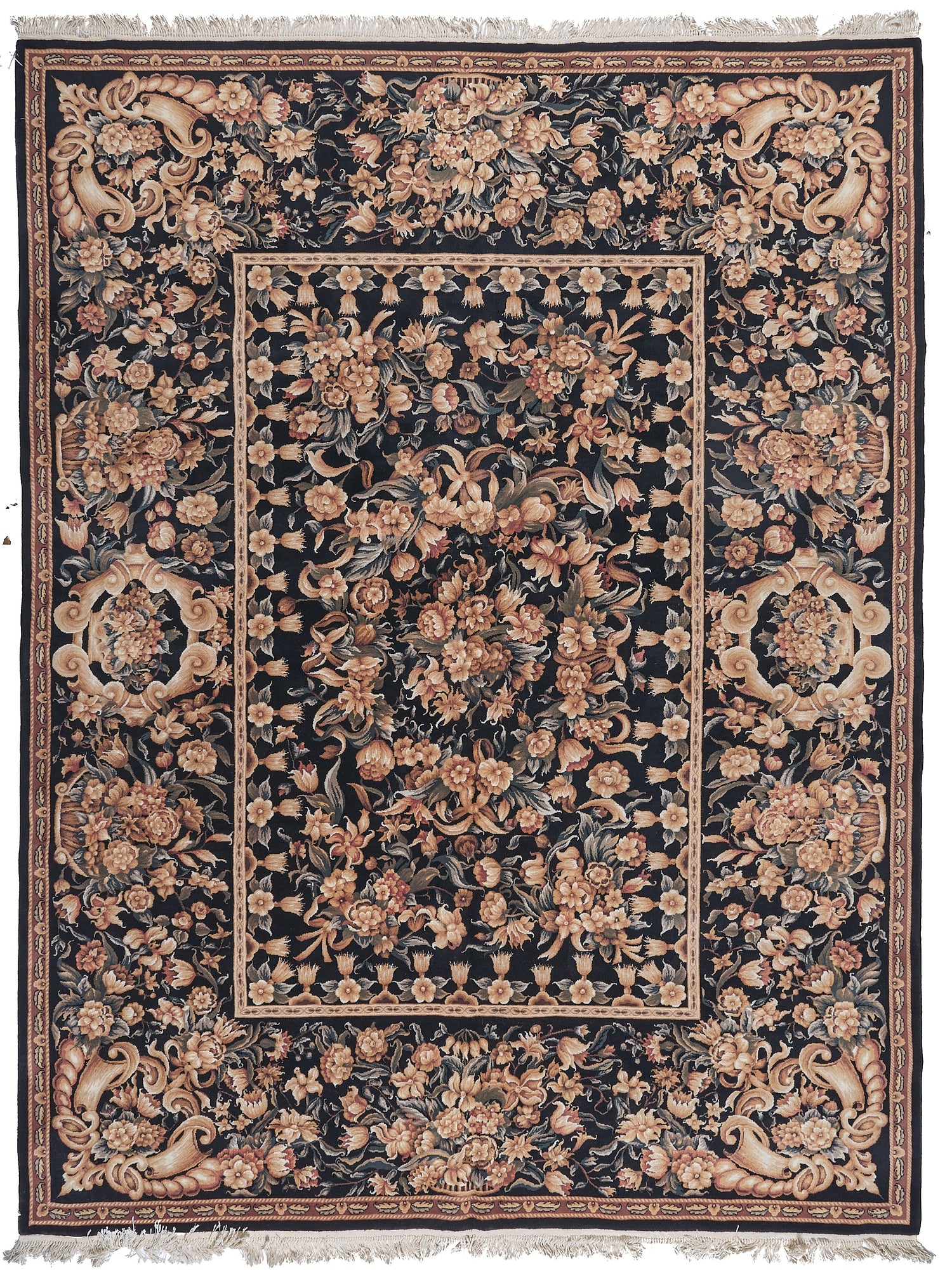 8052 Hand Knotted Savonnerie Carpet