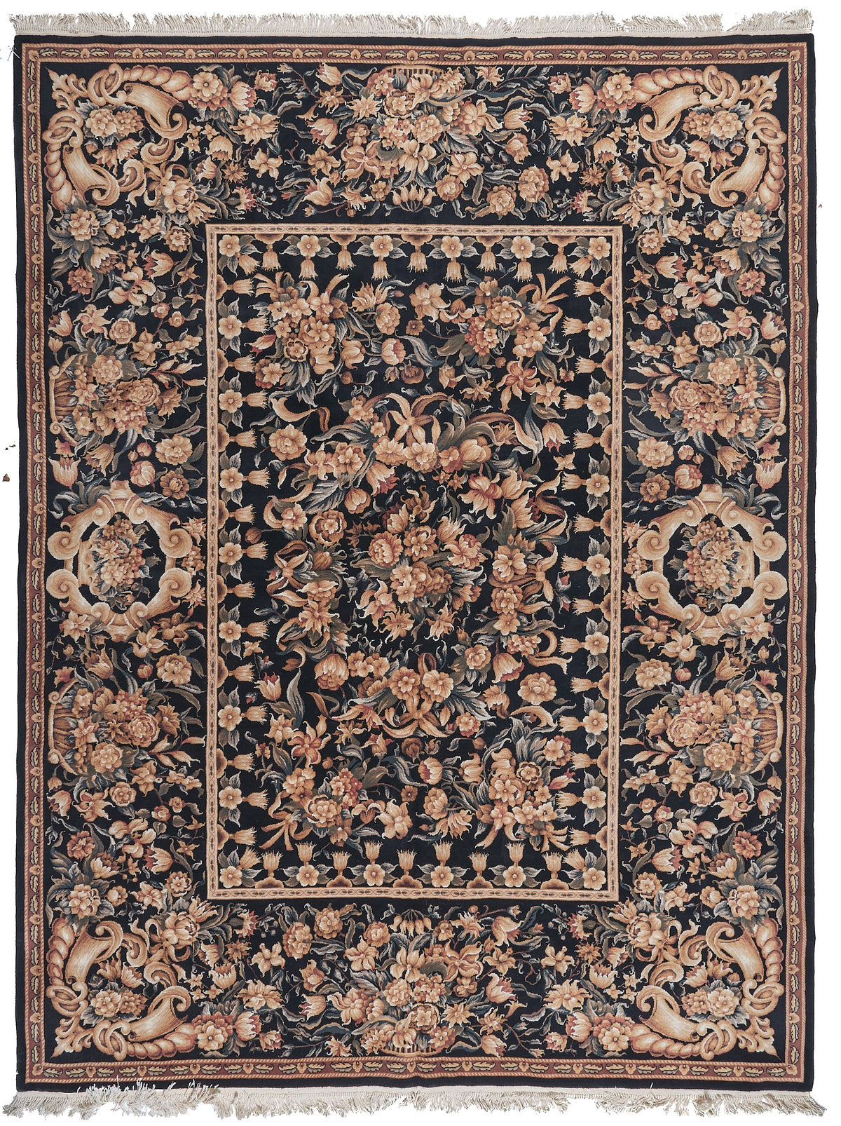 8052 Hand Knotted Savonnerie Carpet