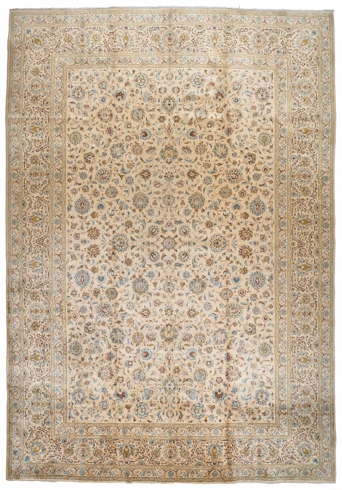 90001 Semi-Antique Persian Kashan Rug Circa 1900