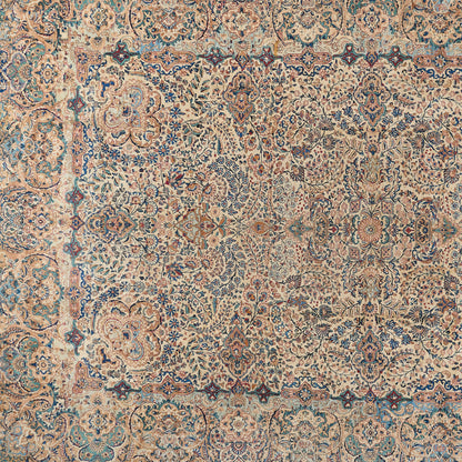 90006 Antique Persian Laver Kerman Circa 1900