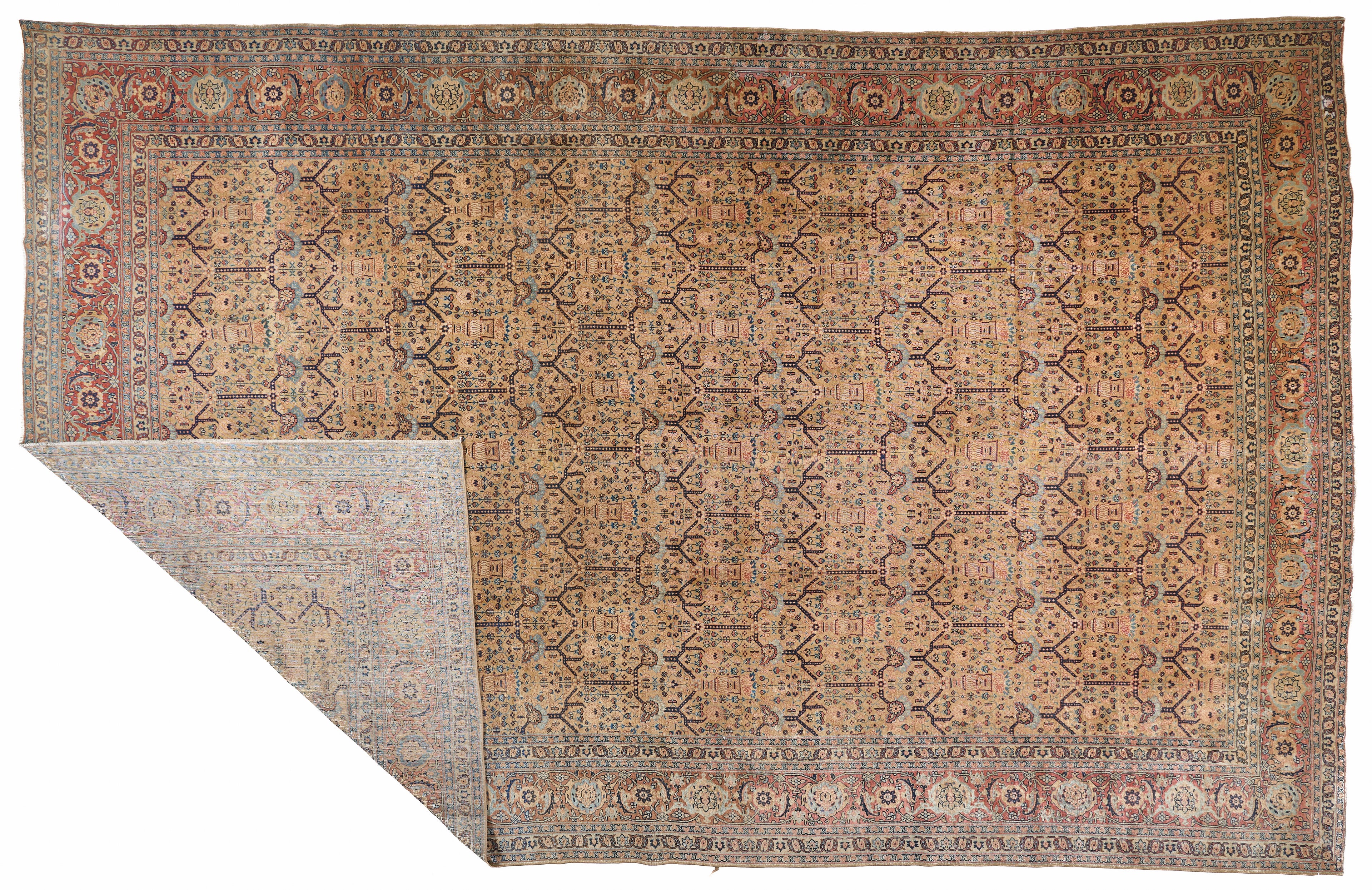 90007 Antique Persian Tabriz Circa 1880