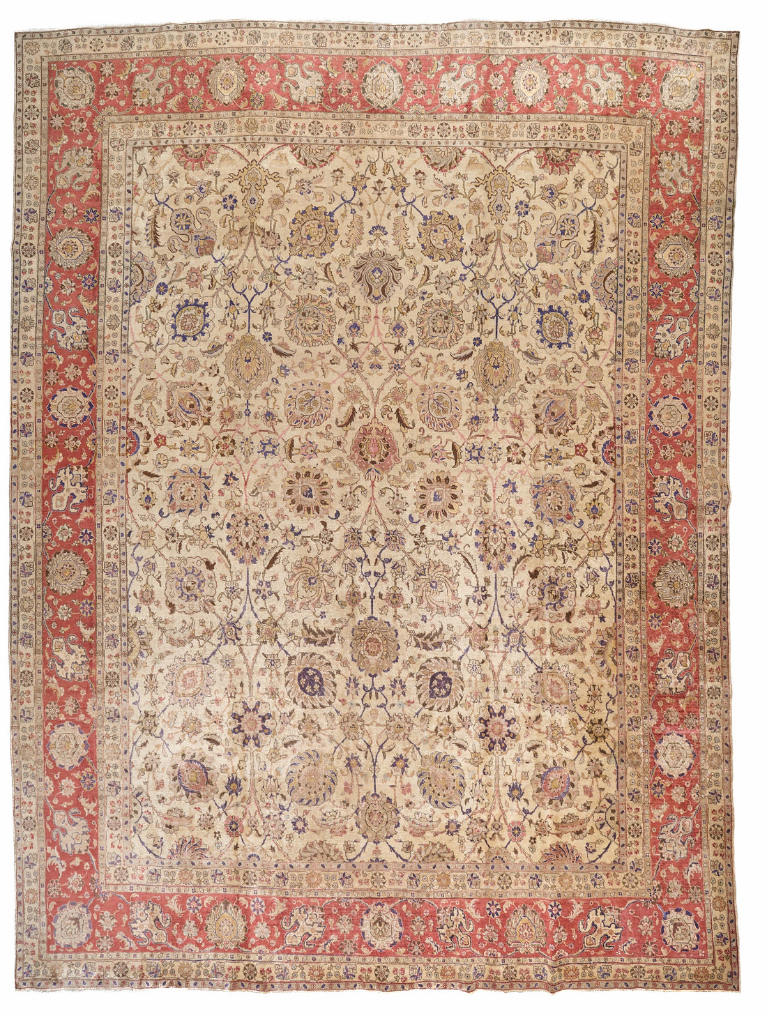90008 Antique Persian Tabriz Carpet Circa 1900