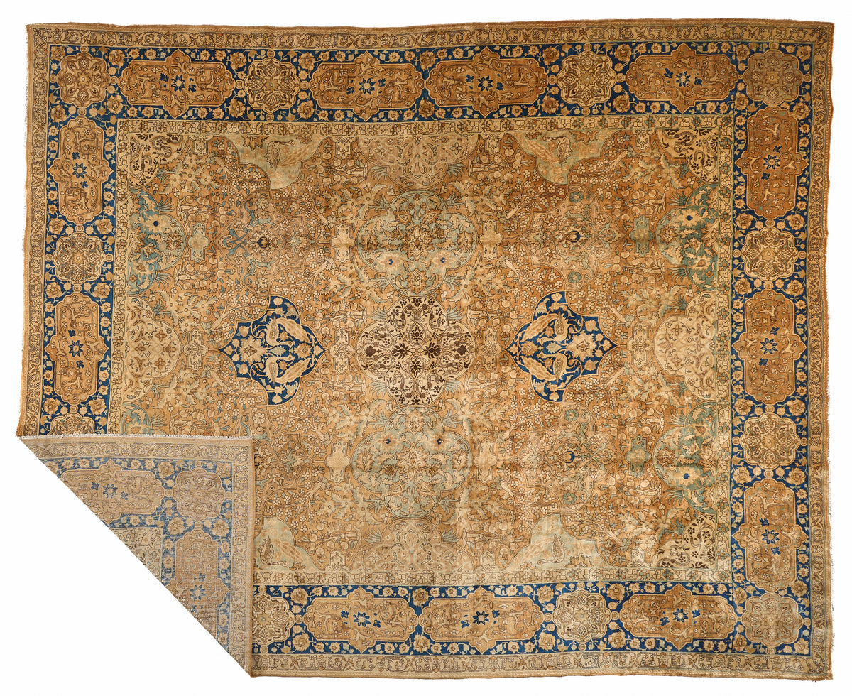 90009 Antique Persian Tabriz Carpet Circa 1900