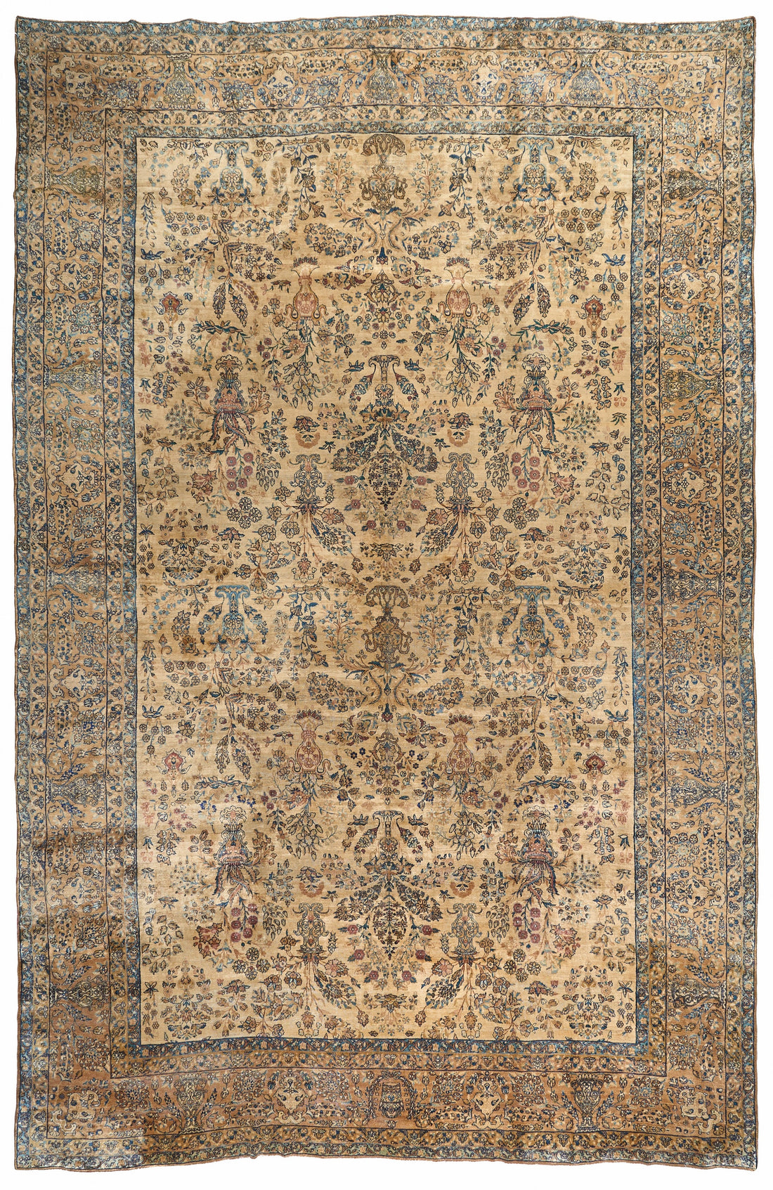 90014 Antique Persian Laver kirman Circa 1900