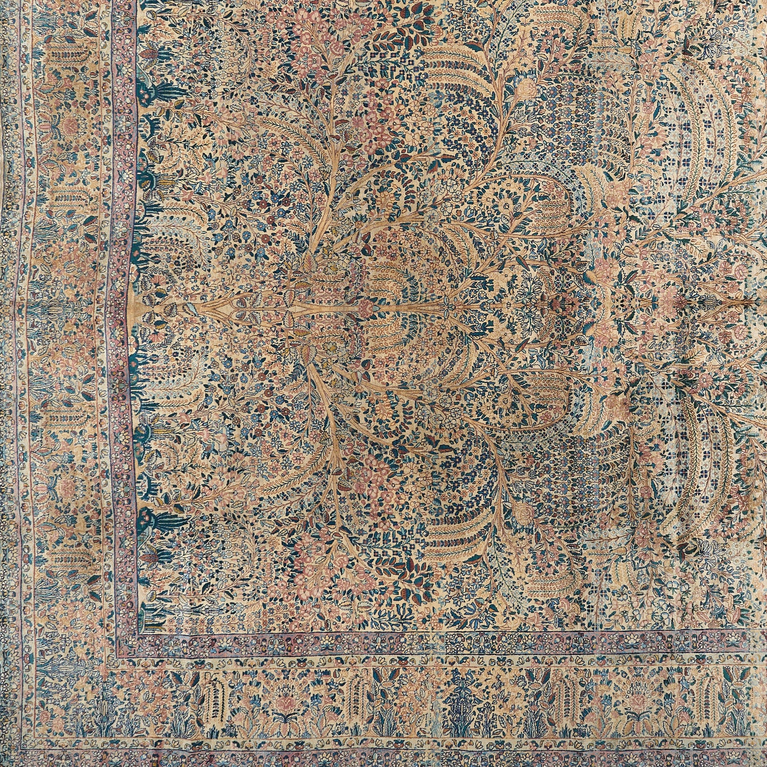 90017 Antique Persian laver kerman Rug Circa&amp;nbsp;1900