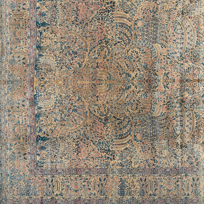 90017 Antique Persian laver kerman Rug Circa&amp;nbsp;1900