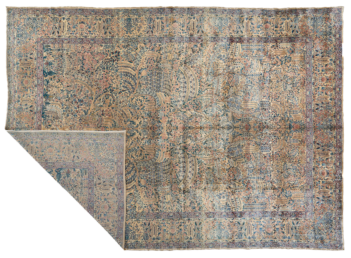 90017 Antique Persian laver kerman Rug Circa&amp;nbsp;1900