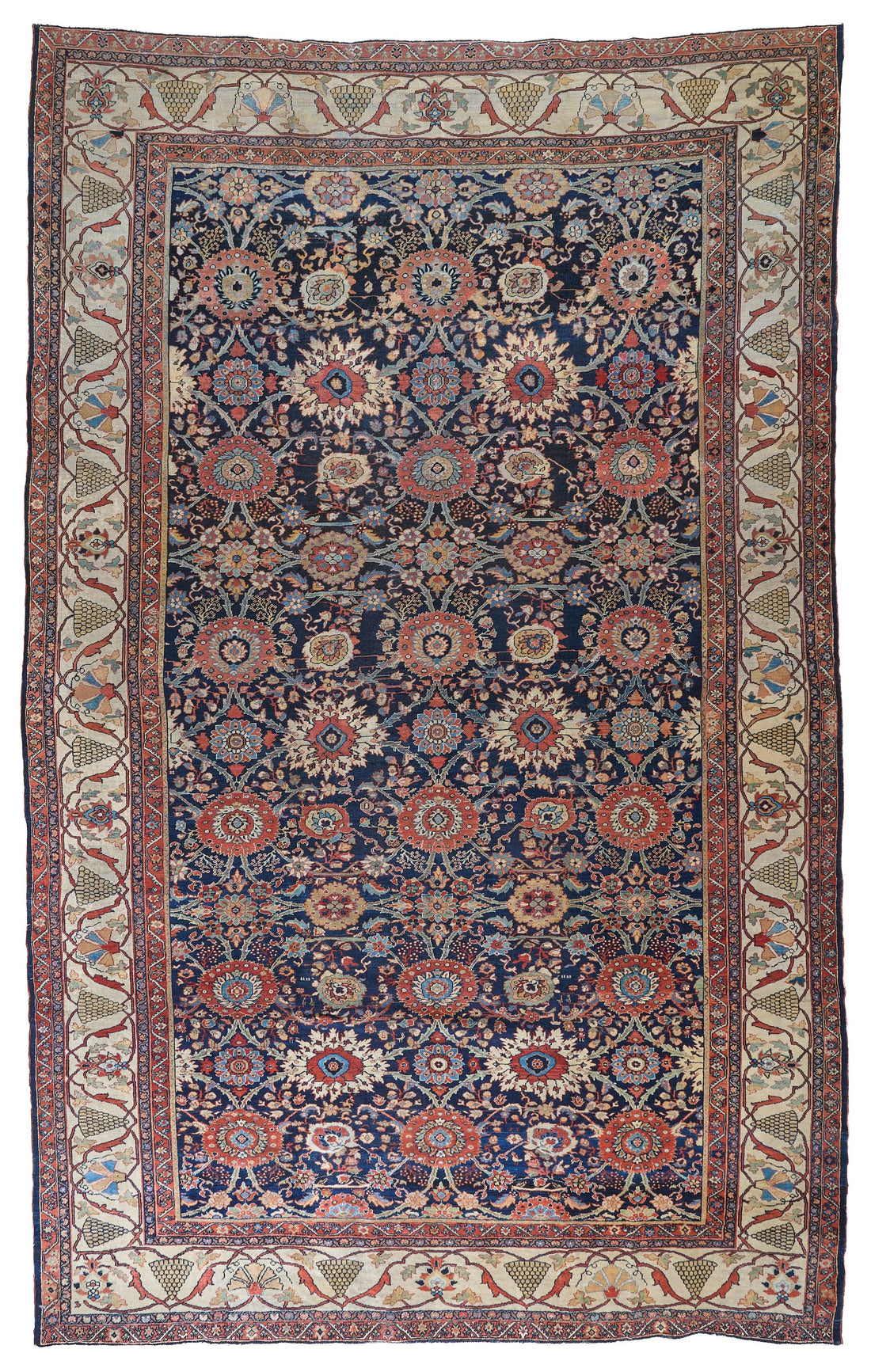 90019 Antique Persian Sultanabad Rug Circa 1880
