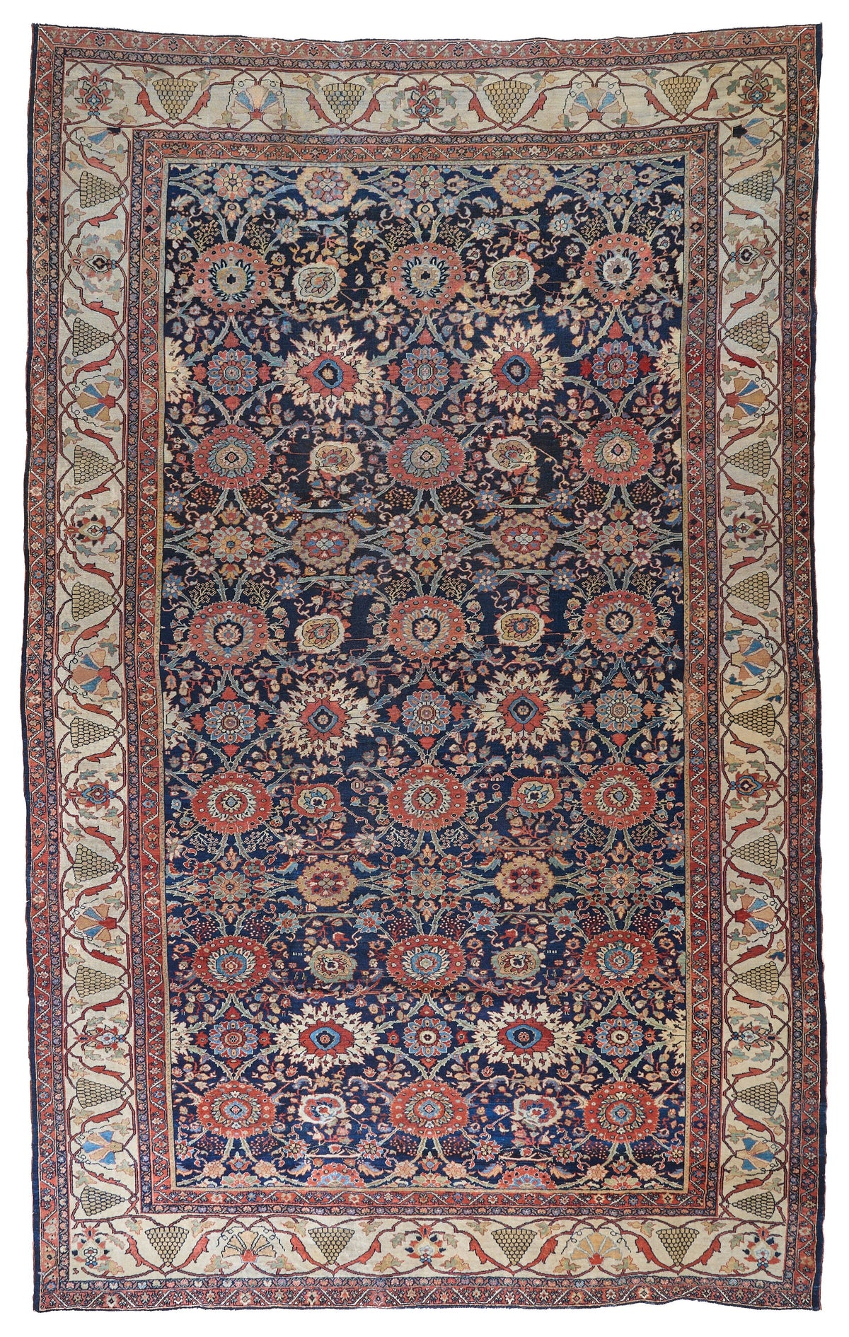 90019 Antique Persian Sultanabad Rug Circa 1880