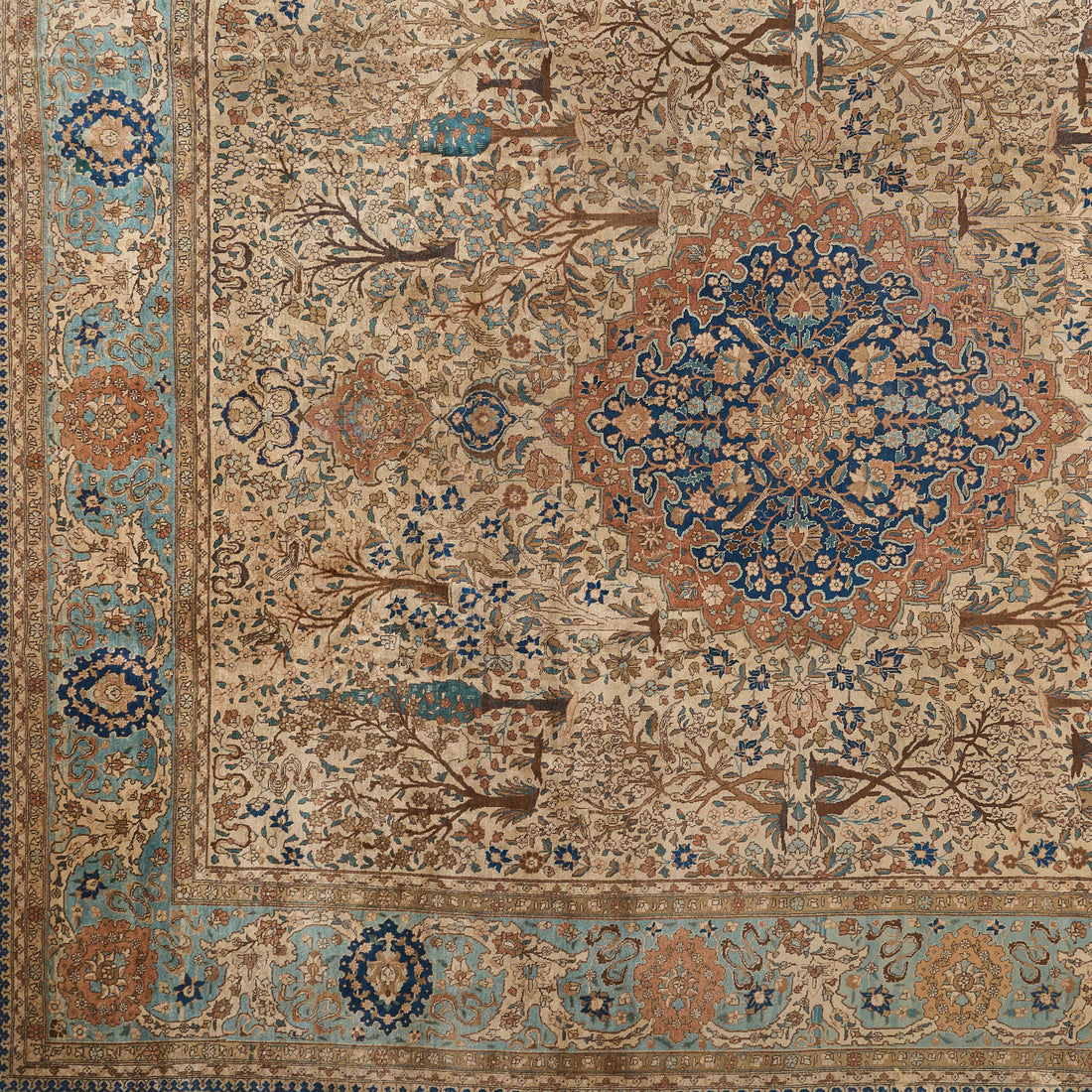 90021 Antique Persian Tabriz Rug Circa 1900