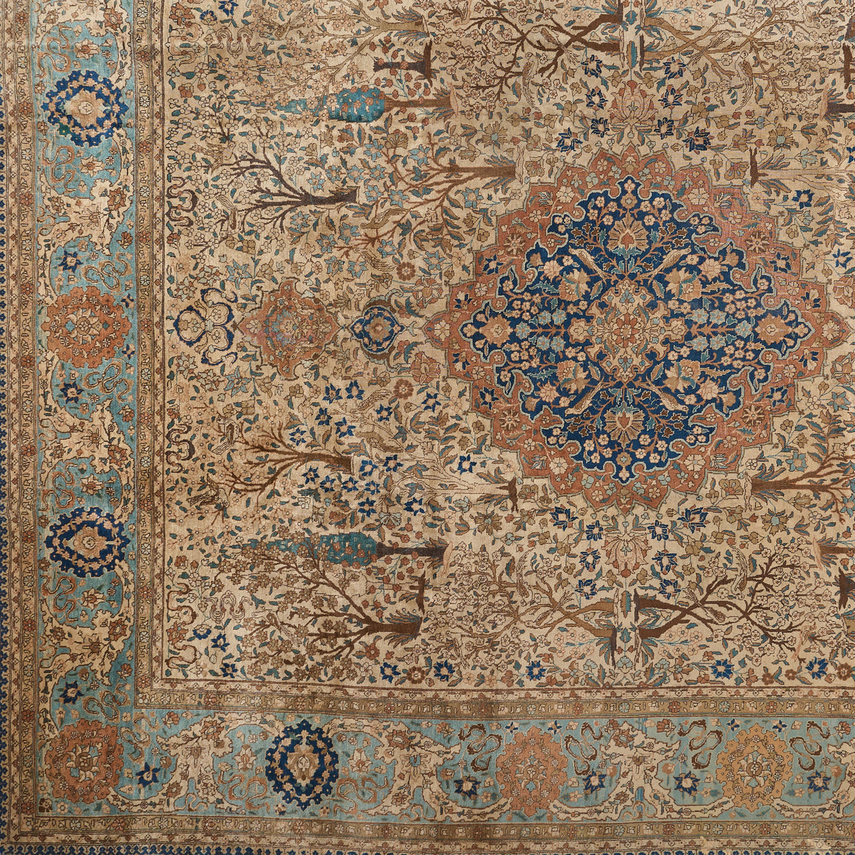 90021 Antique Persian Tabriz Rug Circa 1900