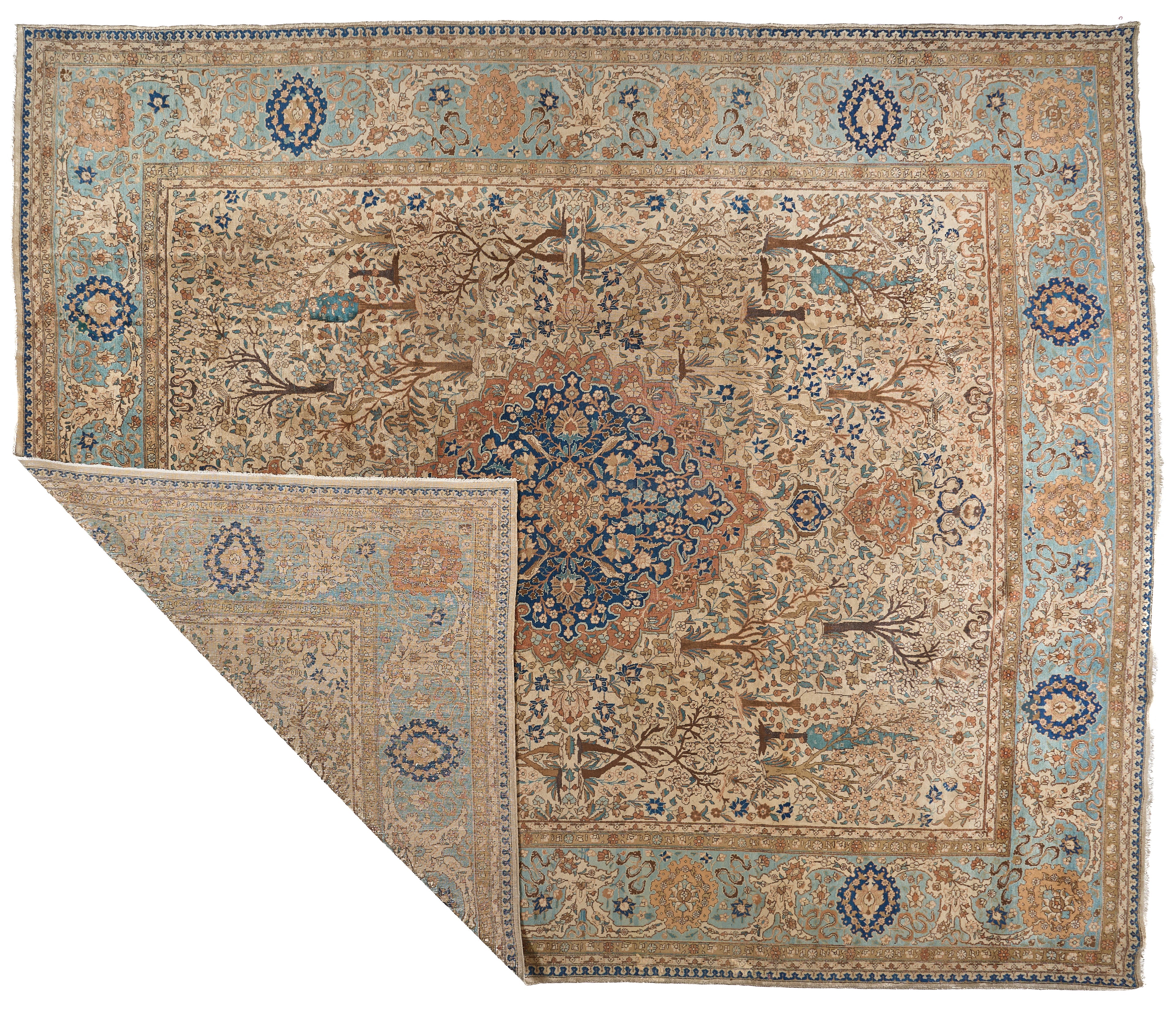 90021 Antique Persian Tabriz Rug Circa 1900