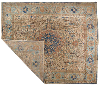 90021 Antique Persian Tabriz Rug Circa 1900