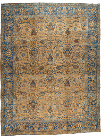 90023 Antique Persian laver Kerman Circa 1900