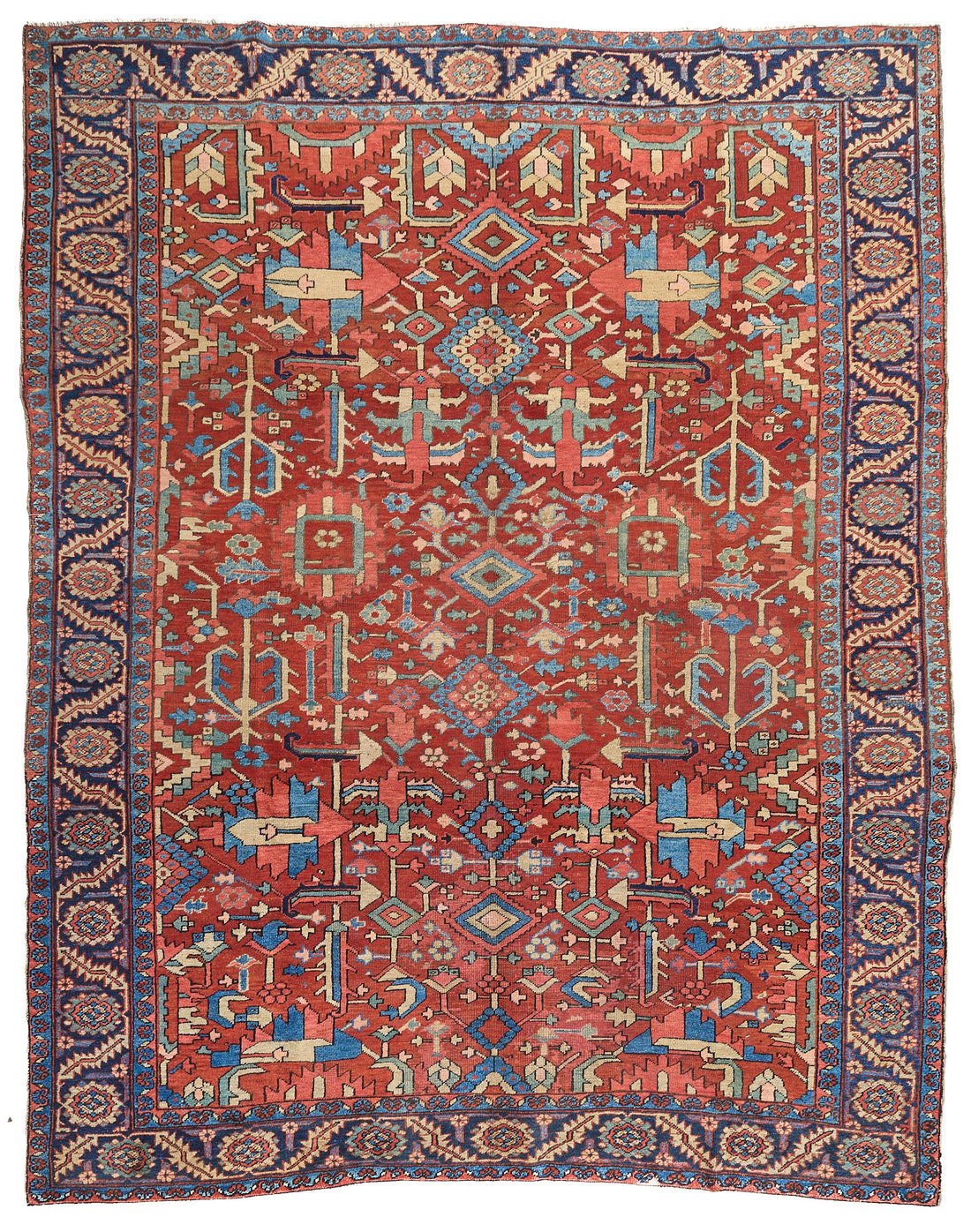 90034 Antique Persian Heriz Circa 1900