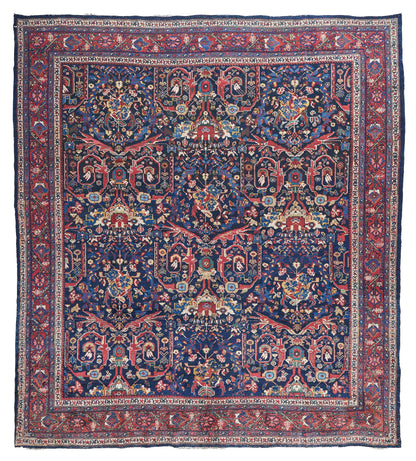 90039 Semi-Antique Persian Mahal Mostofi Design Circa 1000
