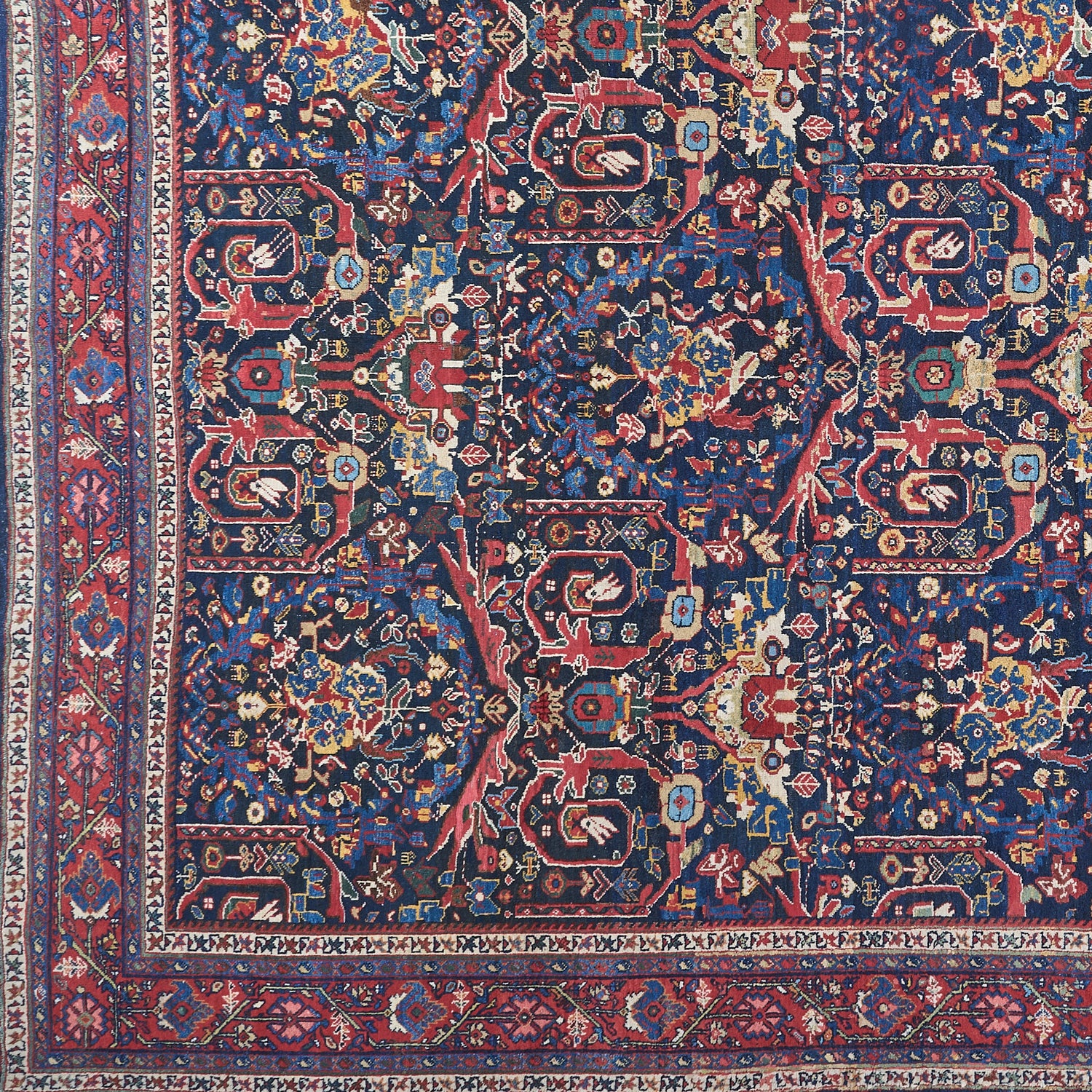 90039 Semi-Antique Persian Mahal Mostofi Design Circa 1000