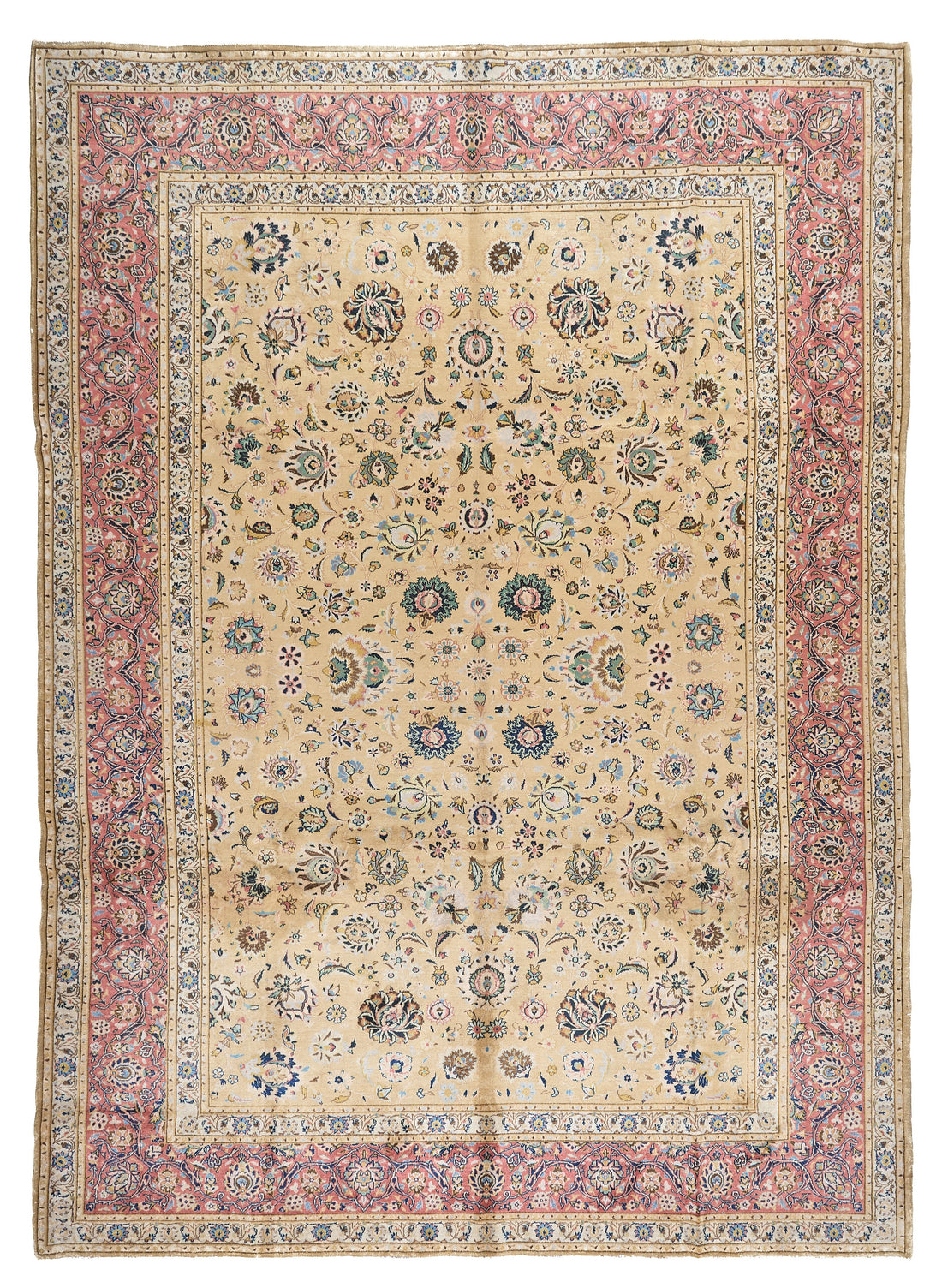 90048 Semi-Antique Persian Kashan Rug Circa 1920