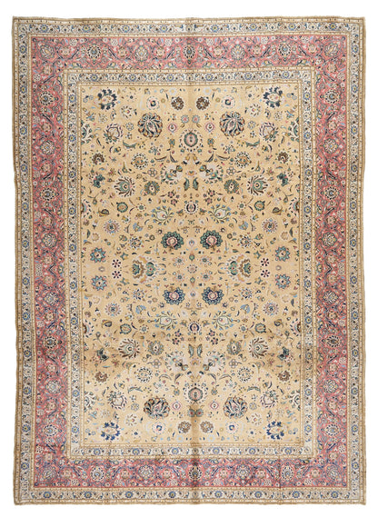 90048 Semi-Antique Persian Kashan Rug Circa 1920