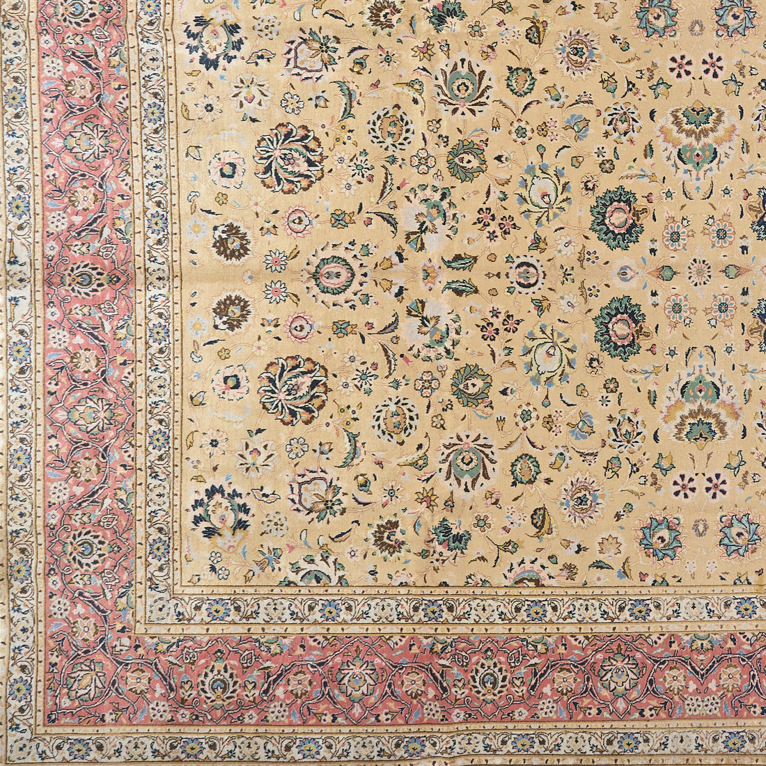 90048 Semi-Antique Persian Kashan Rug Circa 1920