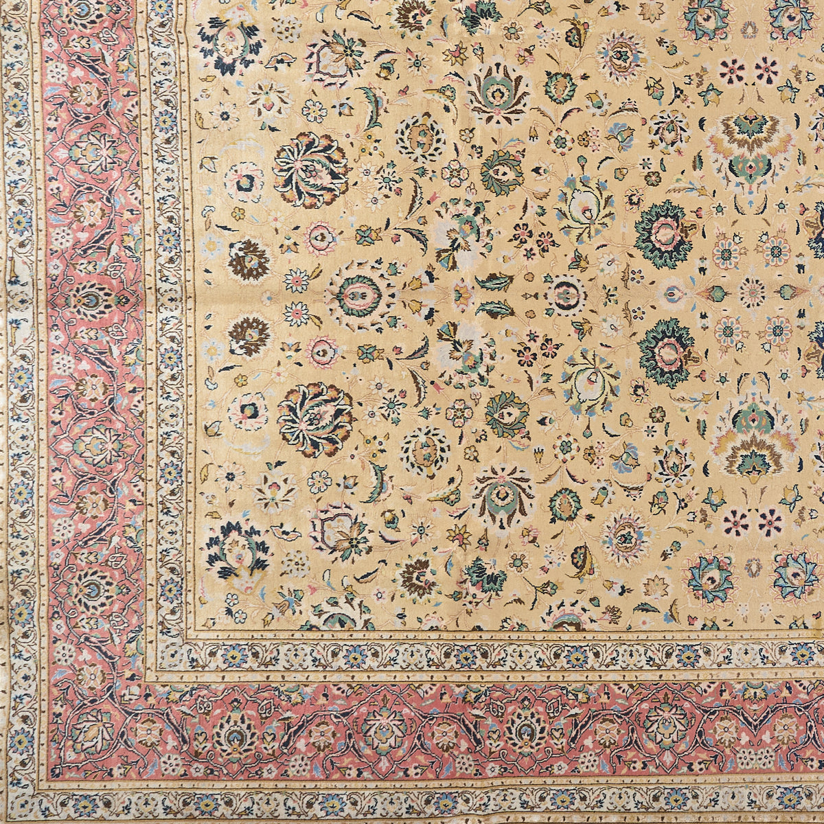 90048 Semi-Antique Persian Kashan Rug Circa 1920