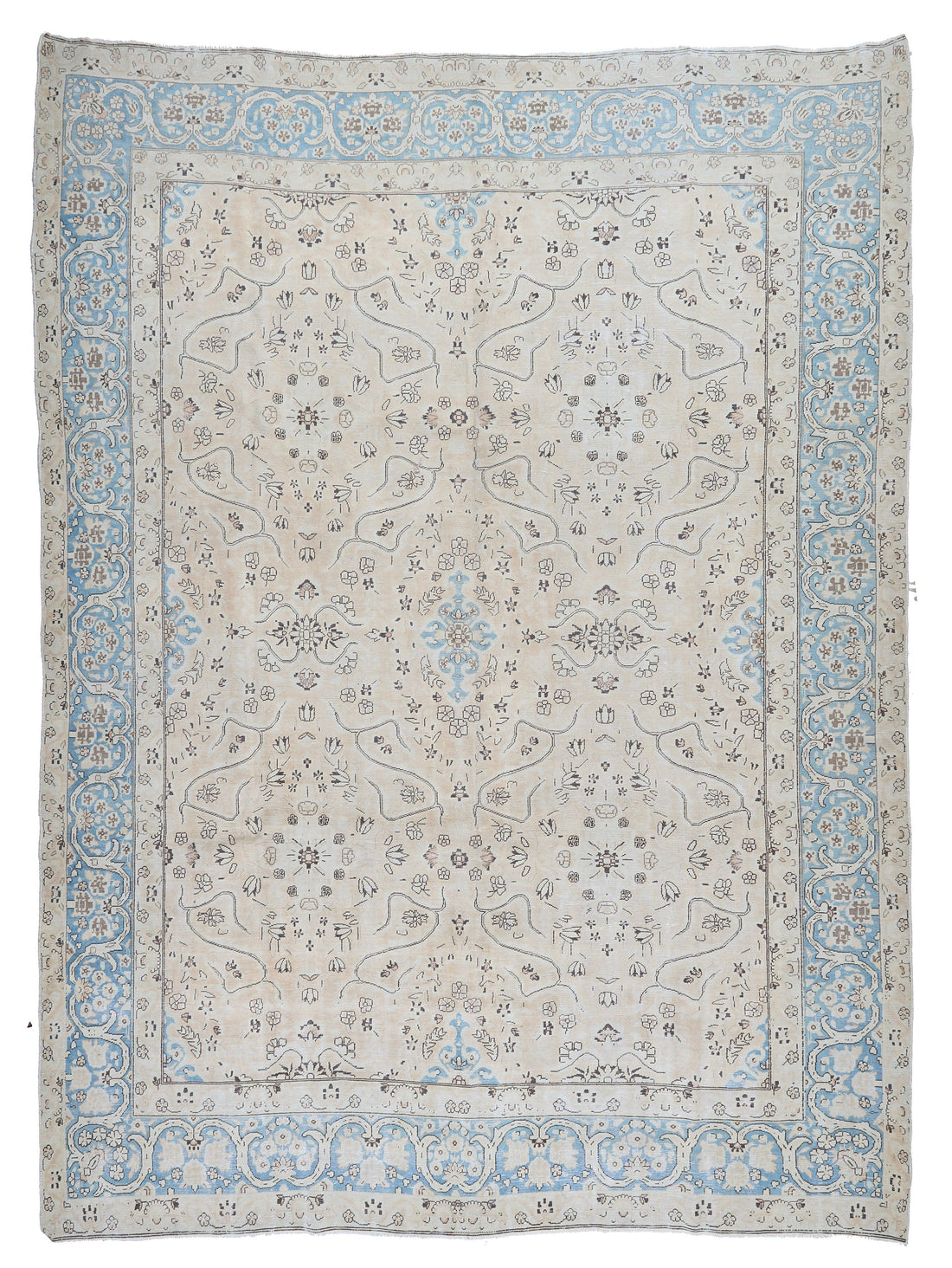 90055 Semi Antique Persian Laver Kirman Circa 1940