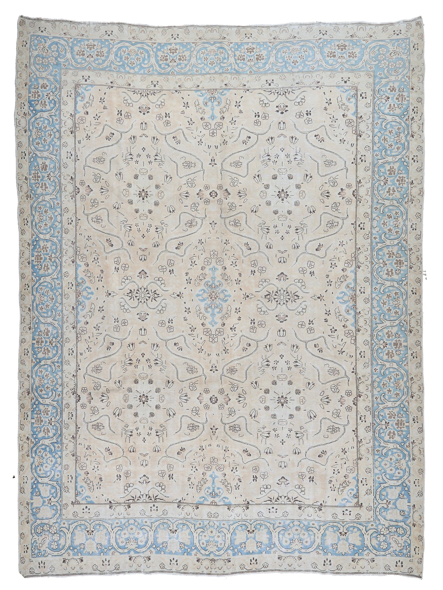 90055 Semi Antique Persian Laver Kirman Circa 1940