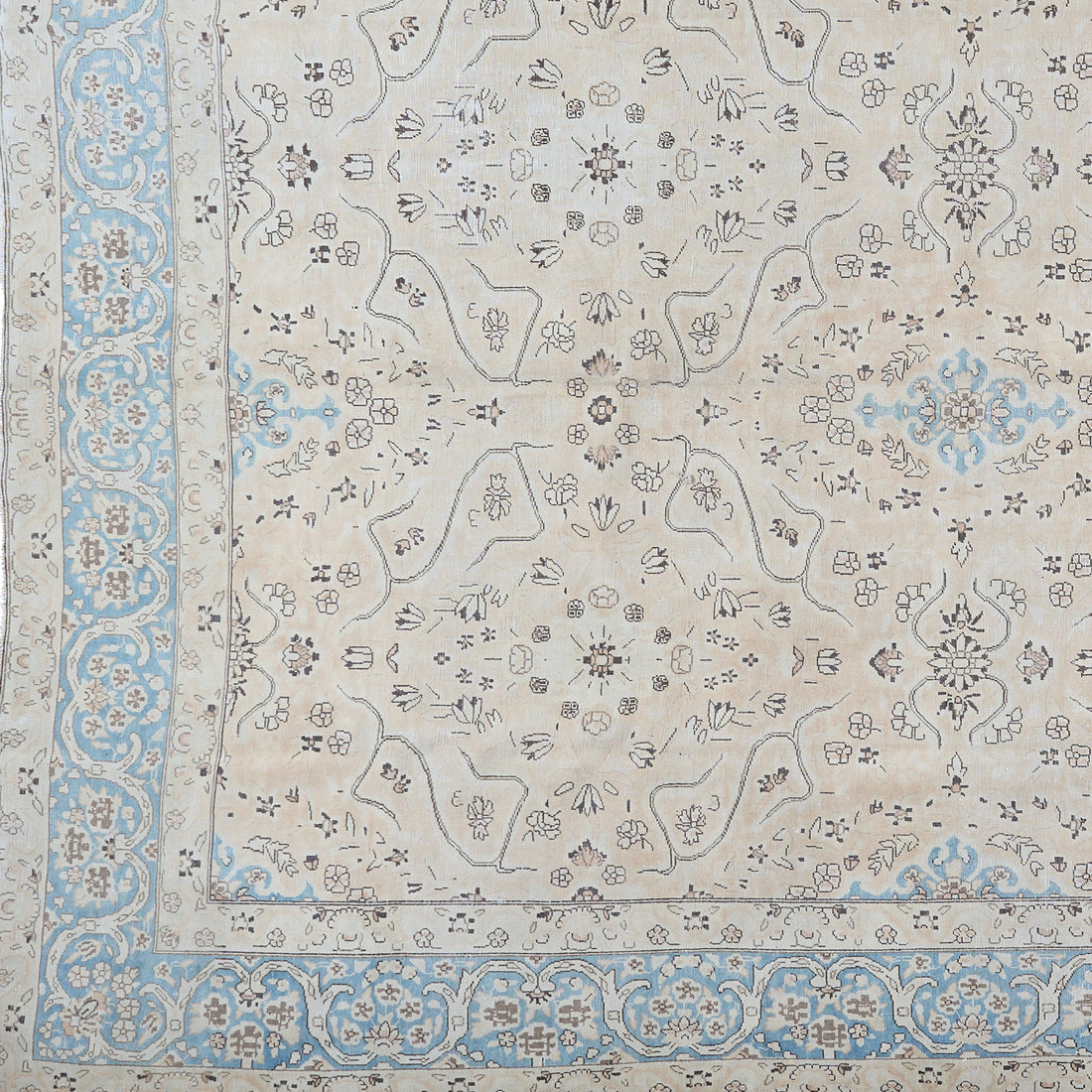 90055 Semi Antique Persian Laver Kirman Circa 1940