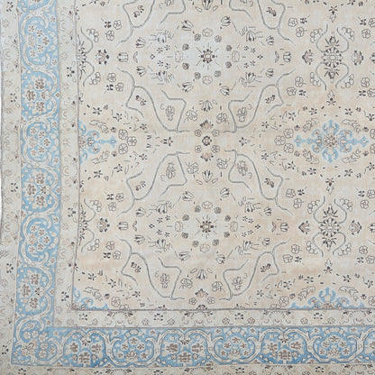 90055 Semi Antique Persian Laver Kirman Circa 1940